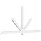 Ekena Millwork Kennewick Architectural Grade PVC Gable Bracket, 108"W x 49 1/2"H x 2"D x 4"F, 11/12 Pitch GBP108X50X0204KEN00 - alternate 1